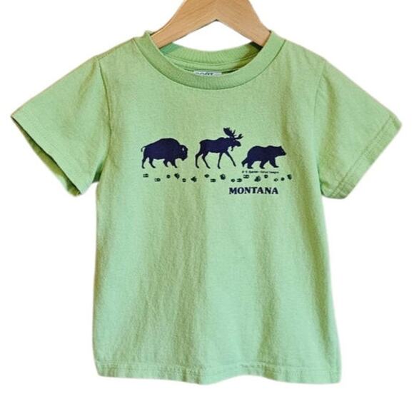 Montana Moose TShirt Green Toddler Size 3T - Picture 1 of 4
